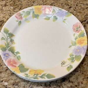 Corelle “Summer Blush Pansy” dinner plates